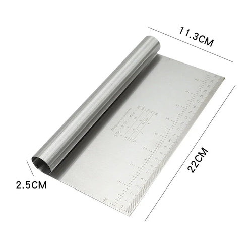 Stainless Steel Dough Scraper – Cutting & Mess-Free Baking