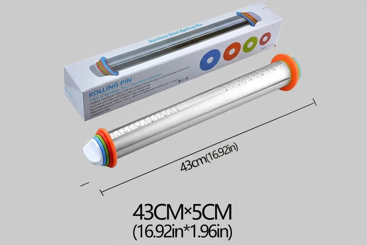 Adjustable Rolling Pin – Perfect Dough Thickness Every Time